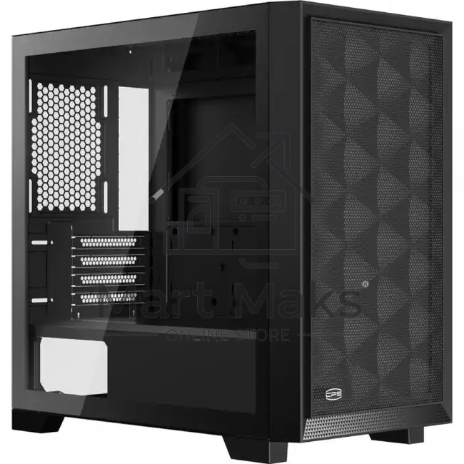 Компьютерный корпус без блока питания PCCooler C3D310 BK ARGB, Mini-Tower, TG, Mesh, 2x120mm ARGB, 2xUSB-A 3.0, mATX, mITX Black