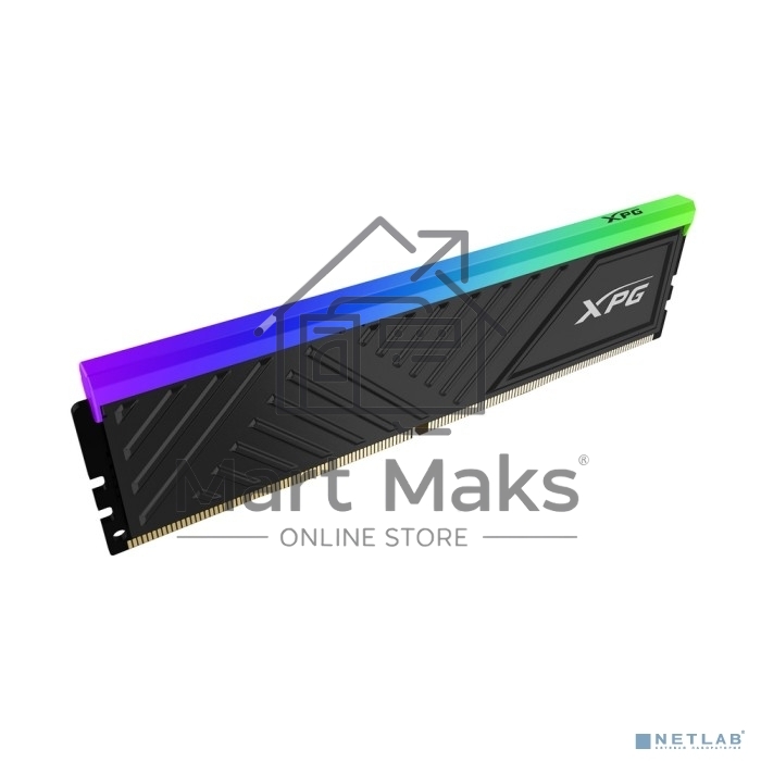 Оперативная память XPG Spectrix D35G RGB, 8GB (1x8GB), DDR4, 3200MHz, CL16, DIMM, с радиатором, черный, RGB