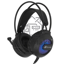 Гарнитура Oklick HS-L300G чёрный, проводная, 3.5 мм, подсветка