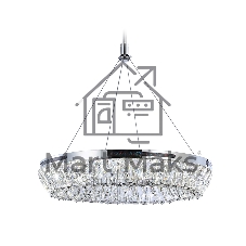 Светильник Ambrella light TR5022 CH/CL хром/прозрачный 3000K/4200K/6400K 47W D500*540 (Без ПДУ)