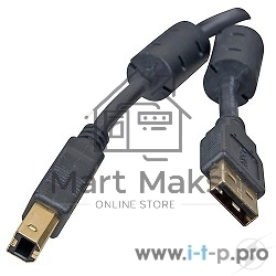 Кабель Defender USB04-10 PRO Кабель USB 2.0 для соед. 3.0м AM/BM, зол.конт, 2фер.фил.