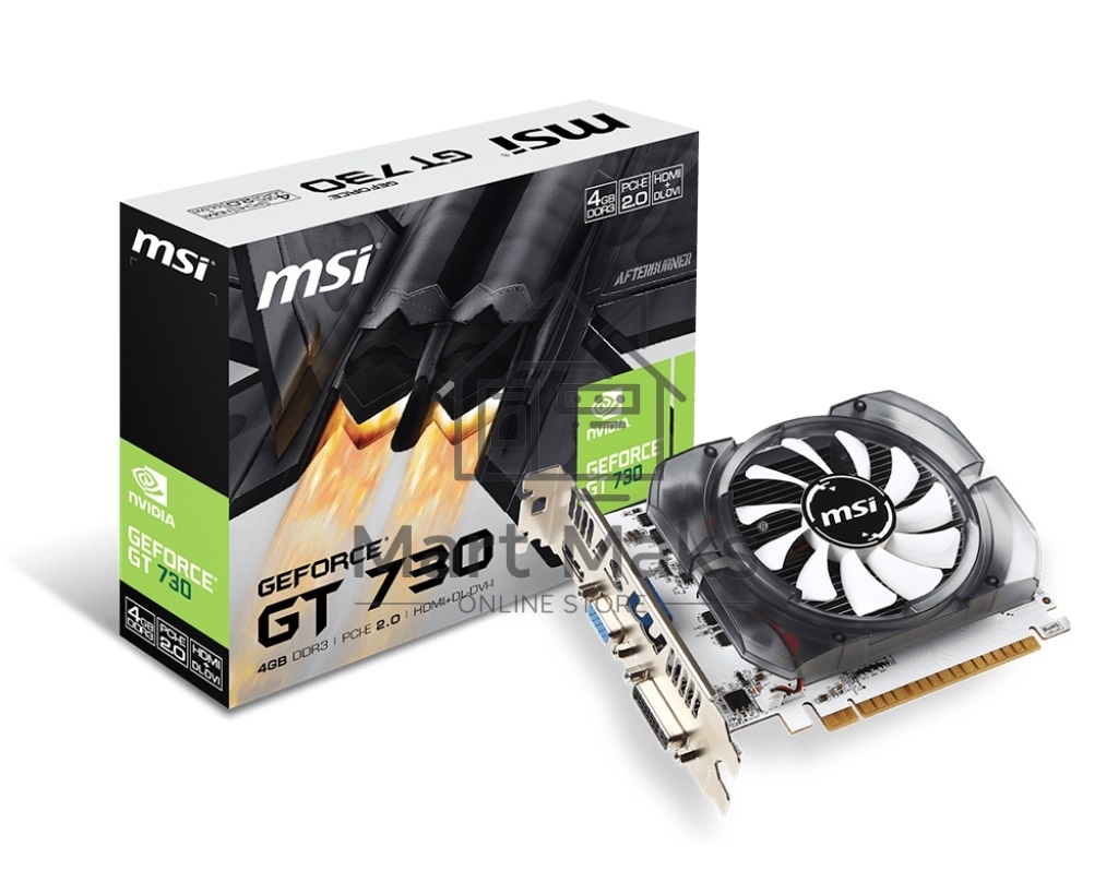 Видеокарта MSI PCI-E N730-4GD3V2 nVidia GeForce GT 730 4096Mb 128bit DDR3 700/1000 DVIx1/HDMIx1/CRTx1/HDCP Ret