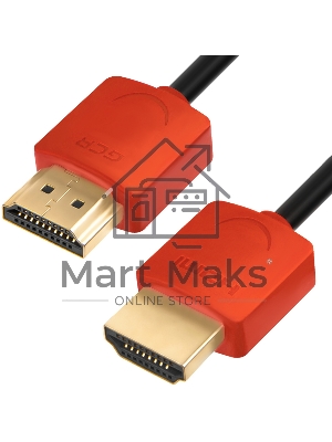 Кабель Greenconnect SLIM 3.0m HDMI 2.0, красные коннекторы Slim, OD3.8мм, HDR 4:2:2, Ultra HD, 4K 60 fps 60Hz, 3D, AUDIO, 18.0 Гбит/с, 32/32 AWG, GCR-51601 Кабель Greenconnect SLIM 3.0m HDMI 2.0, красные коннекторы Slim, OD3.8мм, HDR 4:2:2, Ultra HD, 4K 6