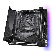 Материнская плата Gigabyte B550I AORUS PRO AX, AM4, AMD B550, 2xDDR4, 4xSATA, 2xM.2, 1xPCIe 4.0 x16, 2xHDMI, 1xDP, 1x 2.5Gb LAN, 1xUSB-C 3.2 Gen 2, 4xUSB-A 3.2 Gen 1, 3x3.5 мм, 7.1, Mini-ITX