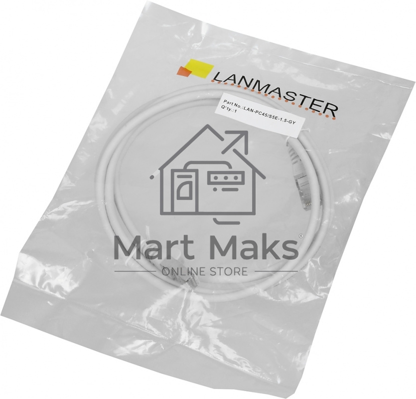 Кабель Патч-корд Lanmaster FTP LAN-PC45/S5E-1.5-GY вилка RJ-45-вилка RJ-45 кат.5е 1.5м серый LSZH (уп.:1шт)