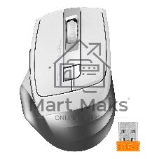 Мышь беспроводная A4Tech Fstyler FG35 серебристый/белый, 2000 dpi, радиоканал, USB, кнопки - 6