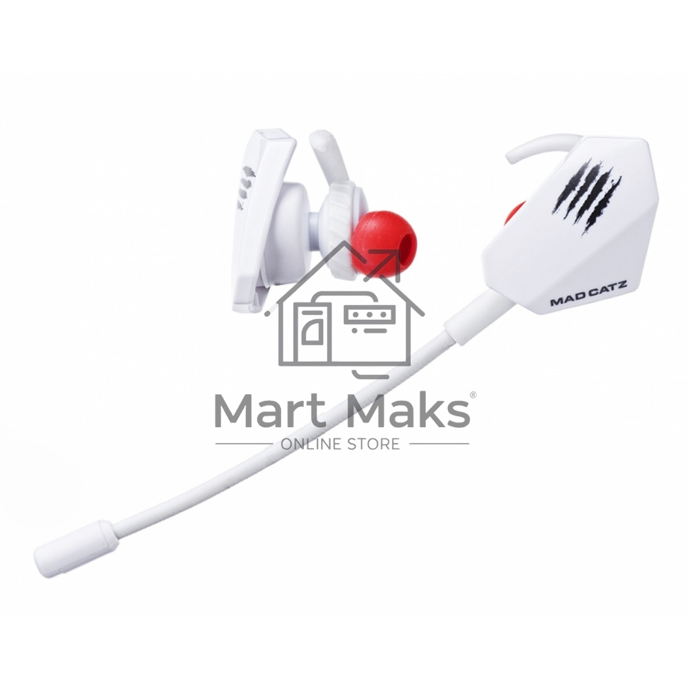 Игровые мобильные наушники белые Mad Catz E.S. PRO+ (3.5 мм jack, 13.5 мм неодимовые магниты, 32 Ом, 20 ~ 20000 Гц, микрофон)