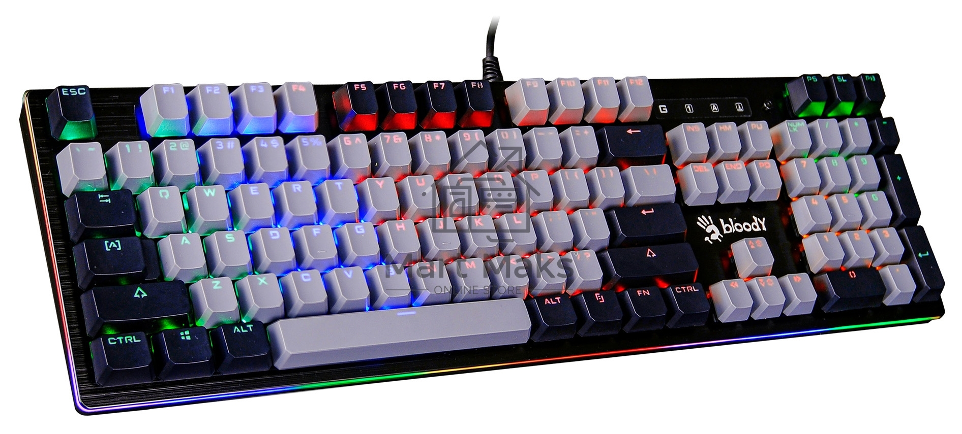 Клавиатура A4Tech Bloody B828N проводная USB черный/серый