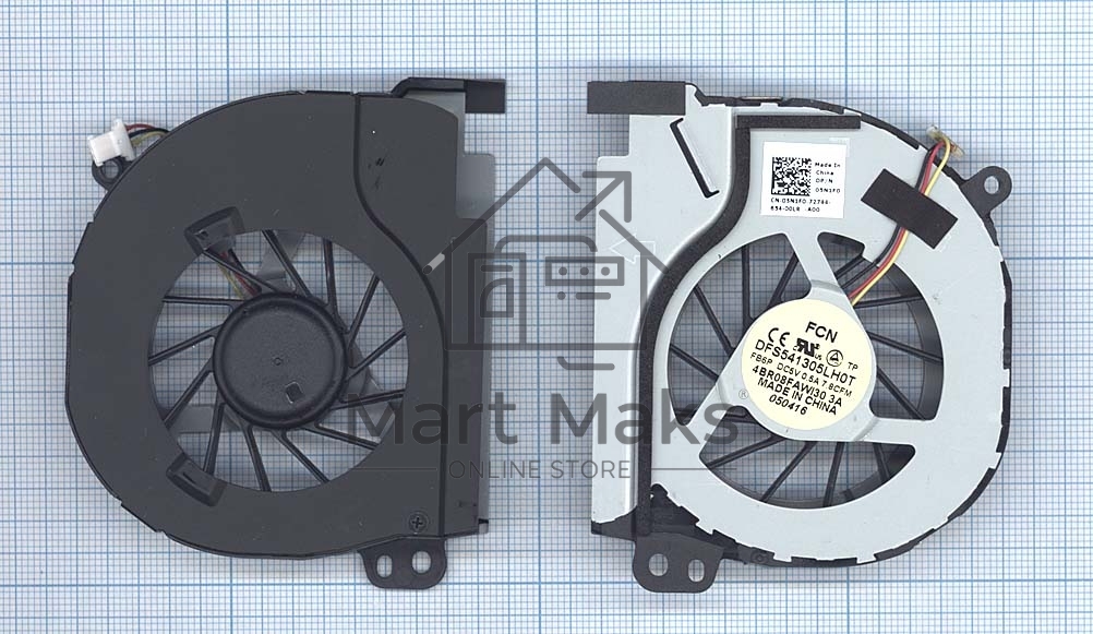 Вентилятор (кулер) для ноутбука Dell Inspiron 14R 14TD 14TR 1728 2728b 5420 I5420 E5420 7420