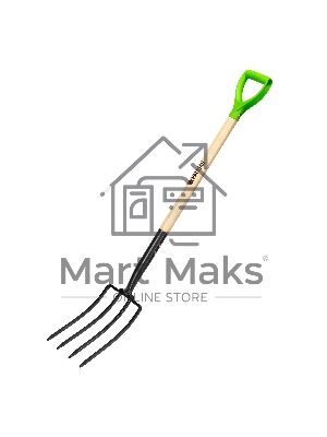 Вилы 4-рогие Palisad огородные, кованые, 195х295х1165 мм, деревянный лакированный черенок