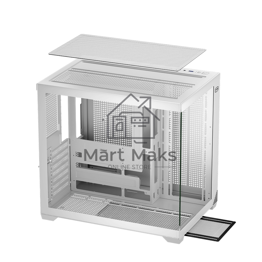 Корпус без блока питания PCCooler C3T700 WH, Midi-Tower, TG, no fans, 1xUSB-A 3.0 + 1xUSB-A 2.0 + 1xUSB-C, ATX, mATX, mITX белый