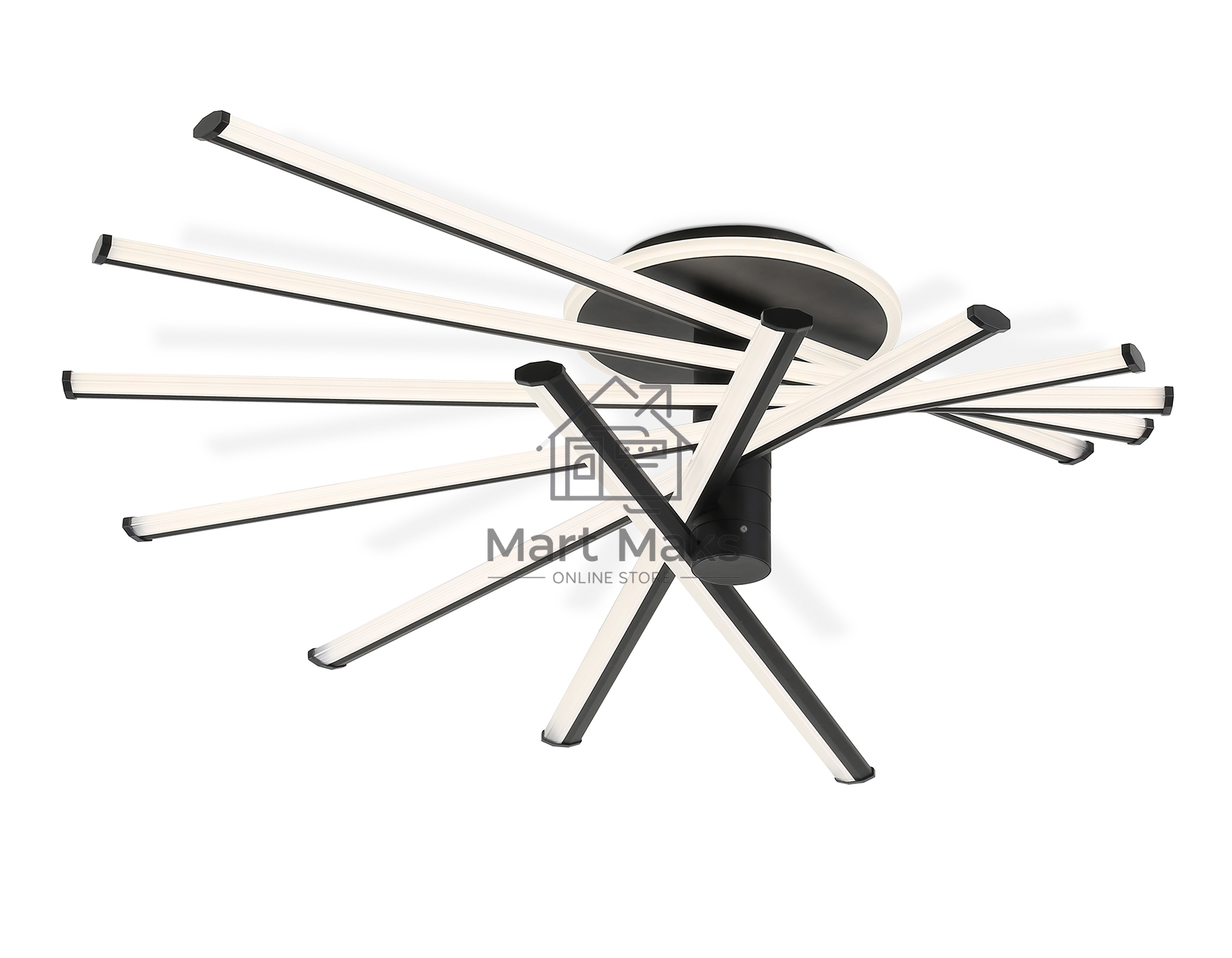 Потолочный светодиодный светильник Ambrella light FL6242 BK черный 135W 3000K-6400K 900*750*230 (ПДУ ИК)
