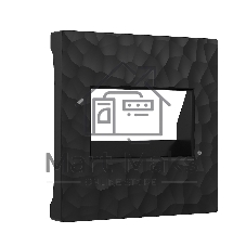 Накладка для двойной розетки Еthernet RJ-45 (черный)