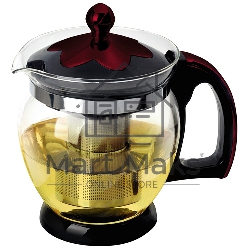Чайник заварочный MALLONY Decotto-1200, 1200мл, жаропроч.стекло
