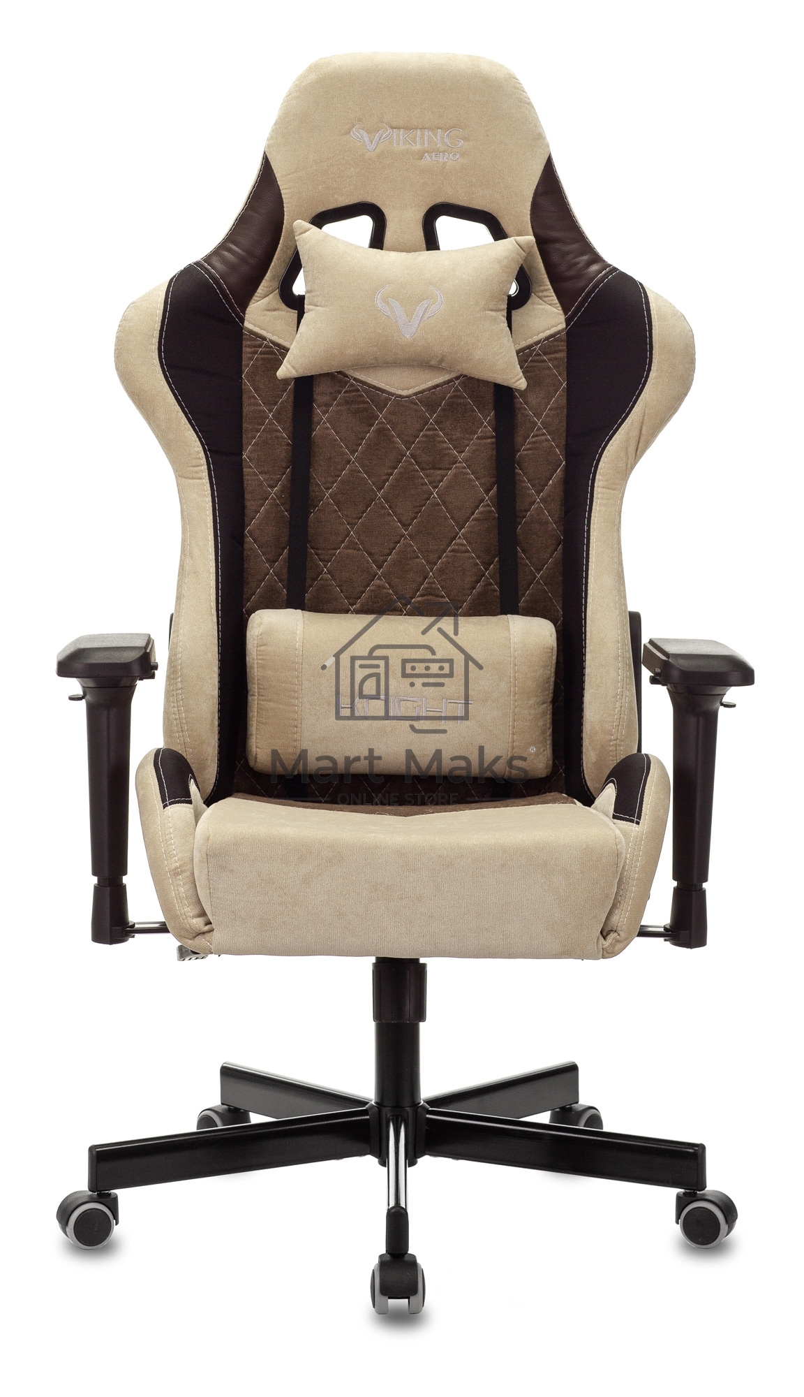 Кресло игровое Бюрократ VIKING 7 KNIGHT BR FABRIC коричневый текстиль/эко.кожа крестовина металл/пластик