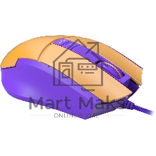 Мышь проводная A4Tech Bloody L65 Max желтый/фиолетовый, 12000 dpi, USB, кнопки - 7