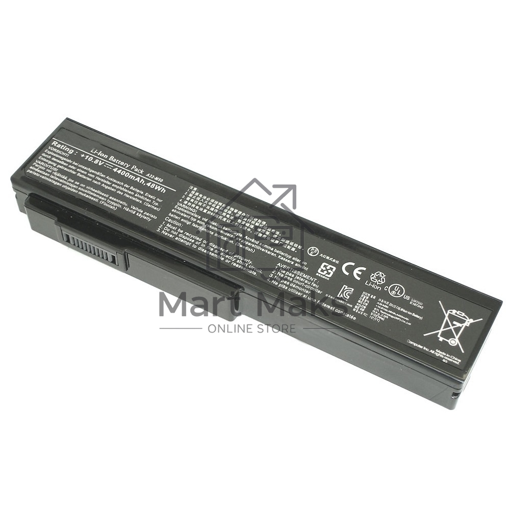 Аккумуляторная батарея для ноутбука Asus X55 M50 G50 N61 M60 N53 M51 G60 G51 4800mah черный