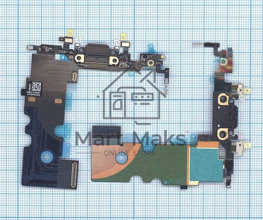 Шлейф разъема питания для iPhone 8 черный
