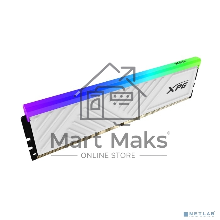 Оперативная память XPG Spectrix D35G RGB, DDR4, 8GB (1x8GB), 3200MHz, CL16, DIMM, с радиатором, белый, RGB