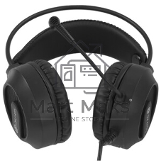 Гарнитура Oklick HS-L300G чёрный, проводная, 3.5 мм, подсветка