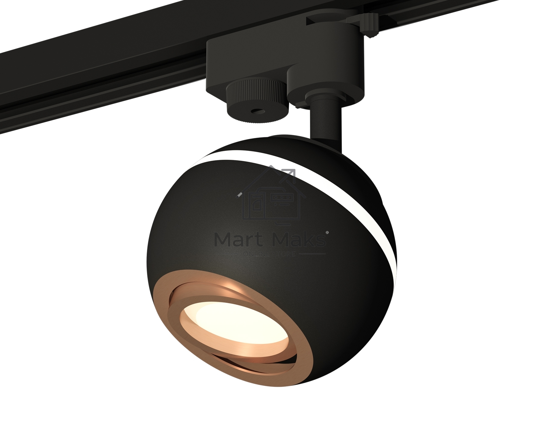 Светильник Ambrella light XT1102024 SBK/PPG черный песок/золото розовое полированное MR16 GU5.3 LED 3W 4200K