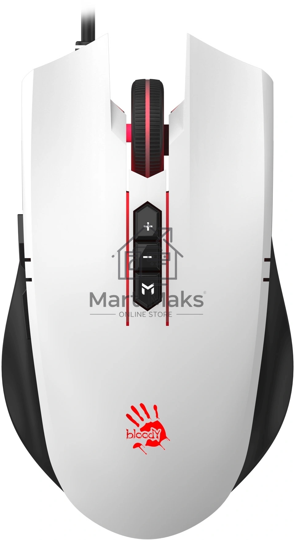 Мышь проводная A4Tech Bloody ES7 белый, 6000 dpi, USB Type-A, кнопки - 8