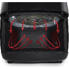 Аэрогриль Gorenje AF1700B черный, 1700 Вт, 4.5 л, сенсор, 9 программ