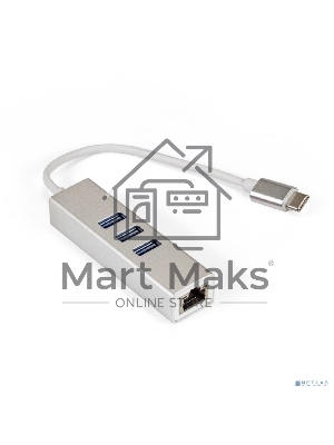 Кабель-адаптер ExeGate EXE-77C-45 (USB3.0 Type C --> 3xUSB3.0 + 1xRJ45 UTP 1000Mbps RLT8153)