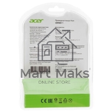 Мышь проводная Acer OMW011 черный/синий, 1200 dpi, USB, кнопки - 3