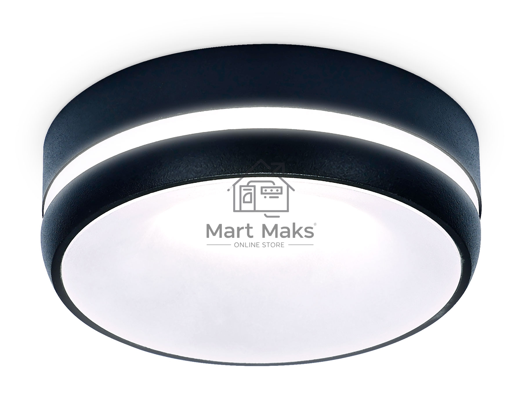 Светильник Ambrella light TN3335 SBK/FR черный песок/белый матовый GU5.3 D96*46