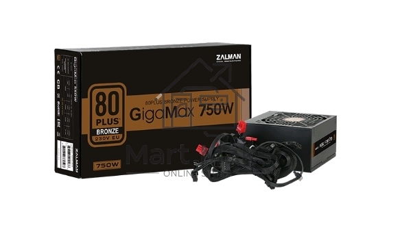 Блок питания Zalman ZM750-GVII, 750Вт, 80 PLUS Bronze, 120мм, черный