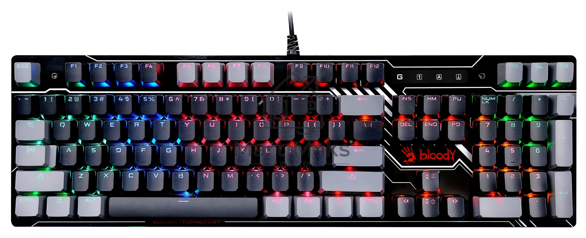 Клавиатура A4Tech Bloody B808N проводная USB черный/серый