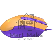 Мышь проводная A4Tech Bloody L65 Max желтый/фиолетовый, 12000 dpi, USB, кнопки - 7