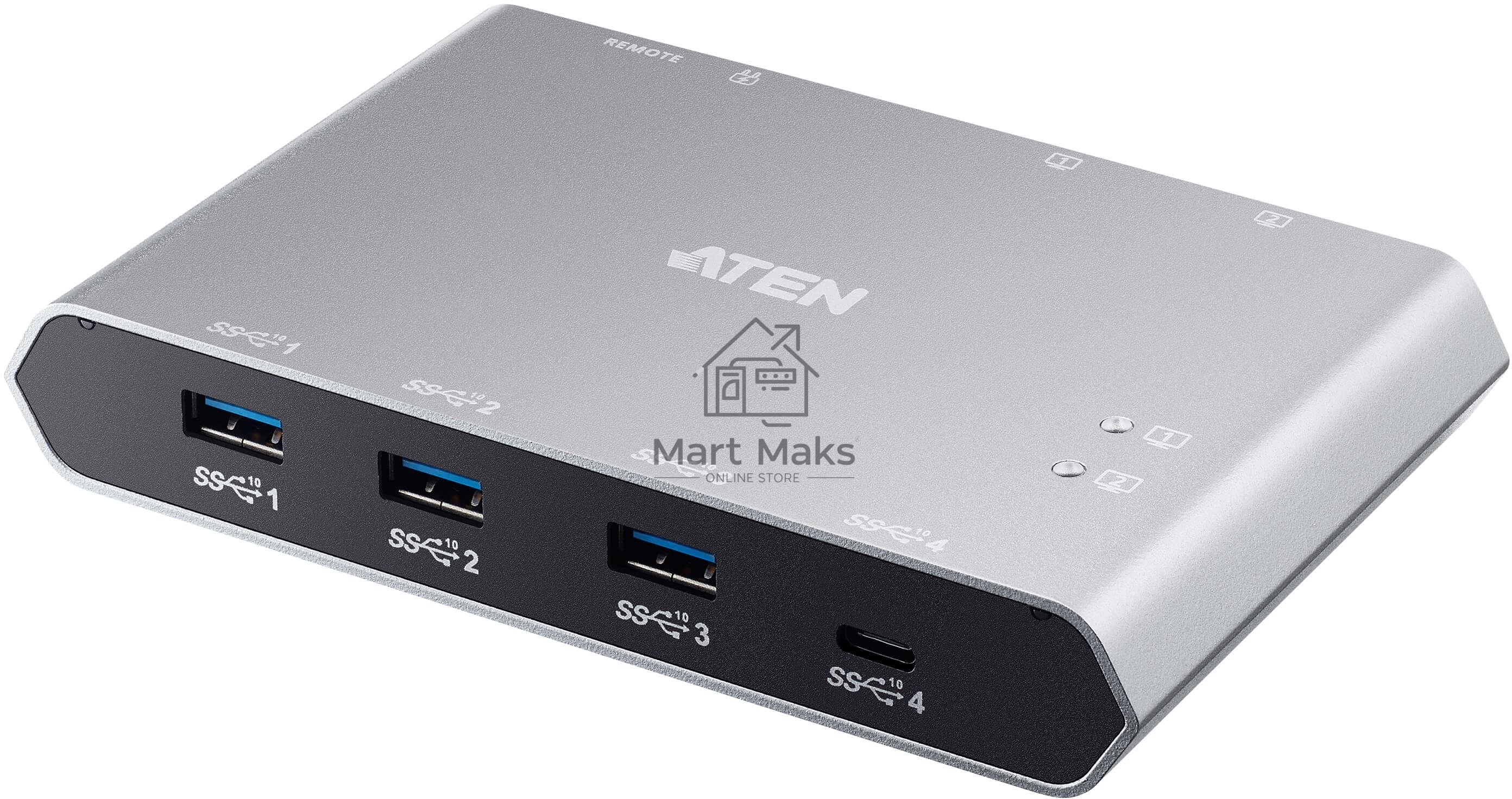 Переключатель ATEN 2-Port USB-C Gen 2 Sharing Switch with Power Pass-through