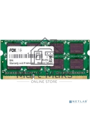 Оперативная память Foxline, DDR4, 8Gb (1x8 Gb), 3200 MHz, CL22, SO-DIMM
