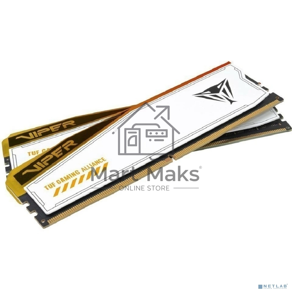 Оперативная память Patriot Viper Elite 5 TUF Gaming, DDR5, 48GB (2x24 GB), 6000 MHz, CL36, DIMM, радиатор, RGB, белый
