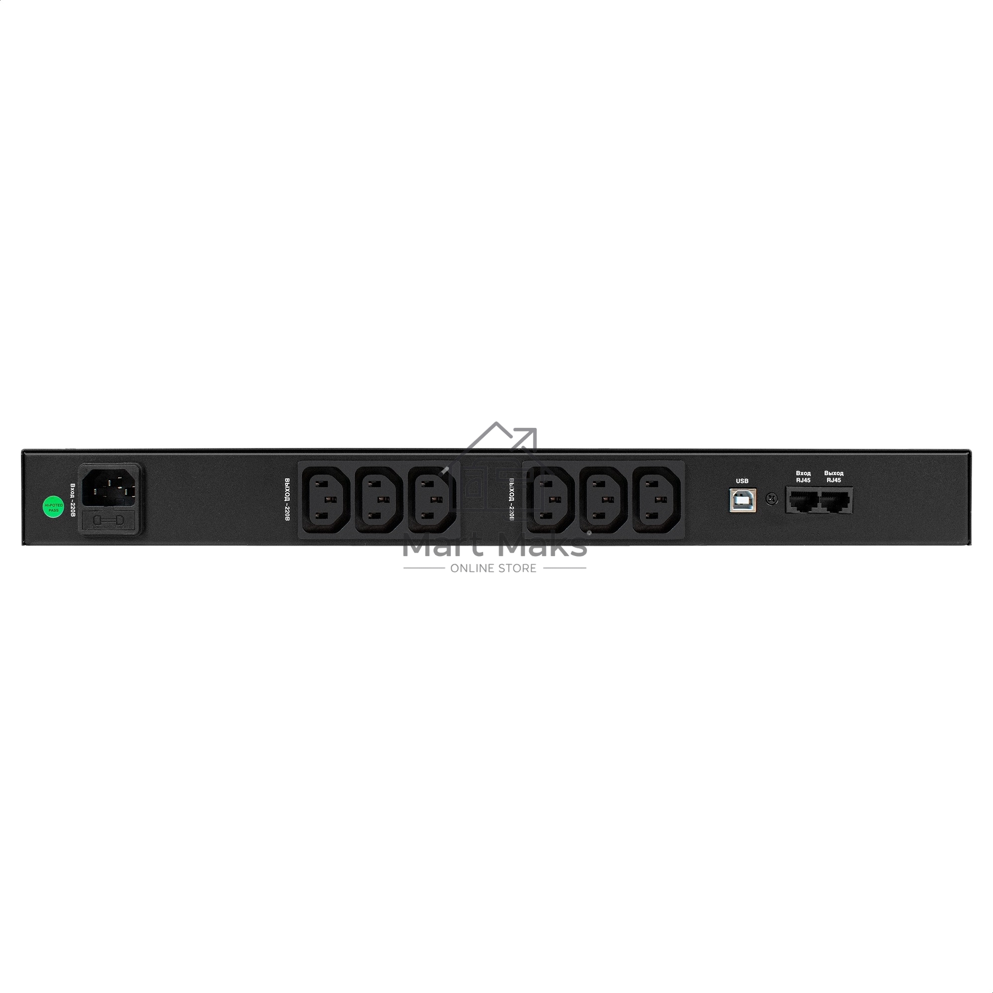 Источник бесперебойного питания ExeGate 1U ServerRM UNL-1000.LCD.AVR.6C13.RJ.USB.1U <1000VA/600W, LCD, AVR, 6*C13, RJ, USB, 1U, установка в стойку, Black>