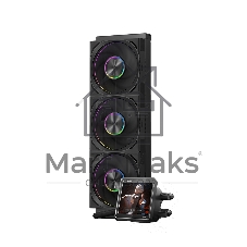 Система жидкостного охлаждения PCCooler DT360 ARGb Display BK (300W, 360мм, LED temp., черный, ARGb/Fans: 3x120мм, 83.83CFM, 3000RPM/Pump height 62мм, 15dBA, 2600RPM, Rad thickness 27мм/S: 1851, 1700, 1200, 115X, AM5, AM4)