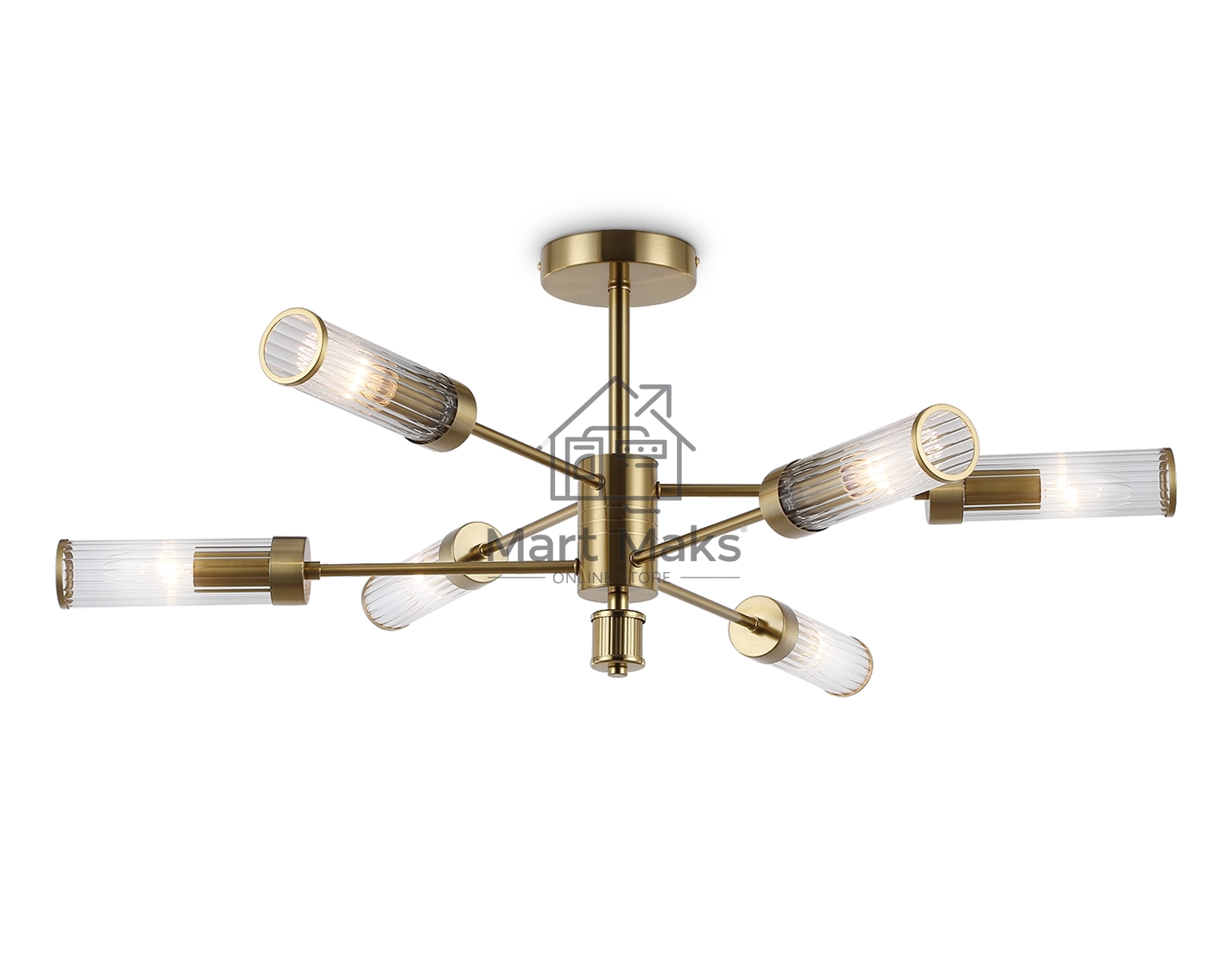 Люстра Ambrella light LH55161/6 BS/CL латунь/прозрачный E14/6 max 40W D830*330