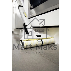 Электрошвабра Karcher EWM 2 белый/серый, питание от аккумулятора, уборка влажная, пылесборник 0.36 л
