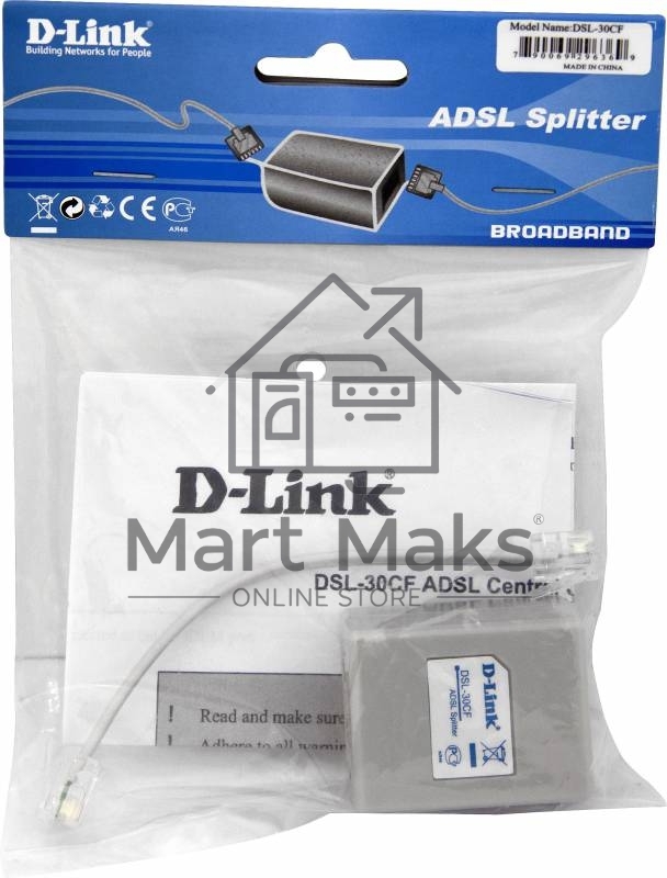 Сплиттер xDSL D-Link DSL-30CF/RS RJ-11 ADSL Annex A