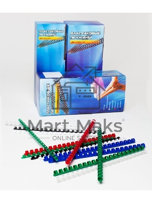 Пружины для переплета пластиковые Office Kit d=10мм 51-70лист A4 белый (100шт) BP2021