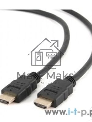 Кабель Cablexpert HDMI CC-HDMI4-0.5M, 19M/19M, v2.0, медь, позол.разъемы, экран, 0.5м, черный, пак