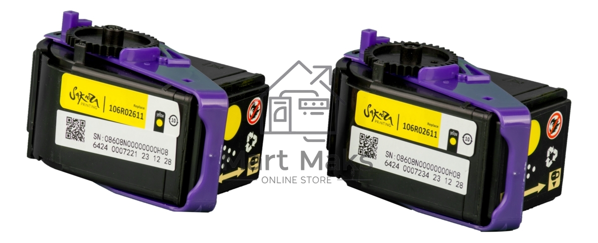 Картридж лазерный Sakura 106R02611 для Xerox Phaser 7100, желтый, 9 000 к. (в комплекте 2 шт., на 4 500 к. каждый)