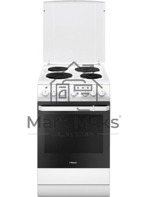 Плита электрическая Hansa FCEW54109 белый, конфорок 4 шт, духовка 65 л, 50 см x 85 см x 60 см