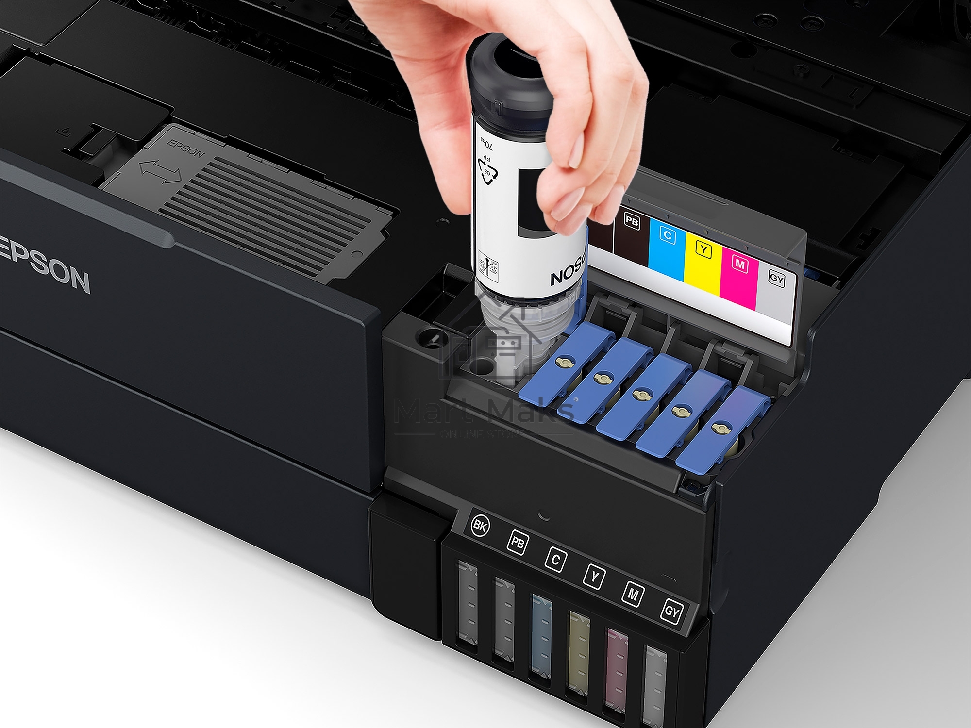 МФУ струйный Epson L8180 (C11CJ21403/C11CJ21402) A3 Duplex Net WiFi USB RJ-45 черный