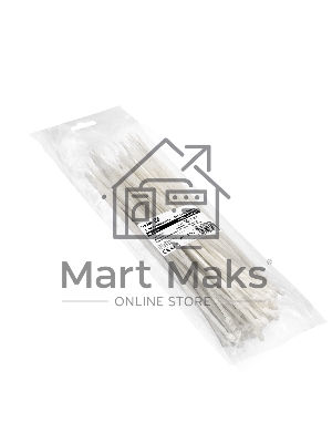 Стяжка (хомут) нейлоновая ExeGate CV66-300x4.8W (нейлон 6.6, 300x4.8мм, неоткрывающаяся, halogen free, -40°C - +85°C, белая, 100 шт)