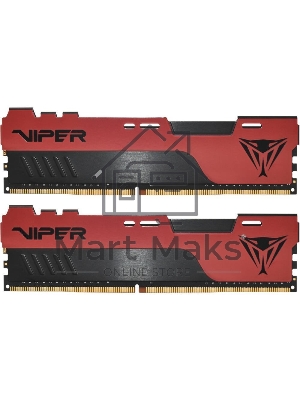 Оперативная память Patriot Viper Elite II, DDR4, 16Gb (2x8 Gb), 3600 MHz, CL20, DIMM, радиатор, красный, черный