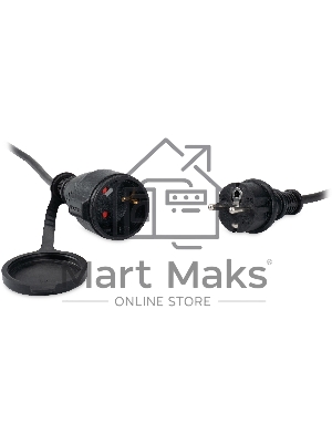 Удлинитель силовой Starwind ST-PS1.20/FRB-16 3x1.0кв.мм 1розет. 20м КГ 16A без катушки черный