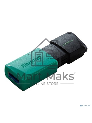 Флешка USB Kingston DataTraveler Exodia М (DTXM/256Gb), 256Gb, USB 3.2 Gen 1, R/W 150/60, черный/бирюзовый